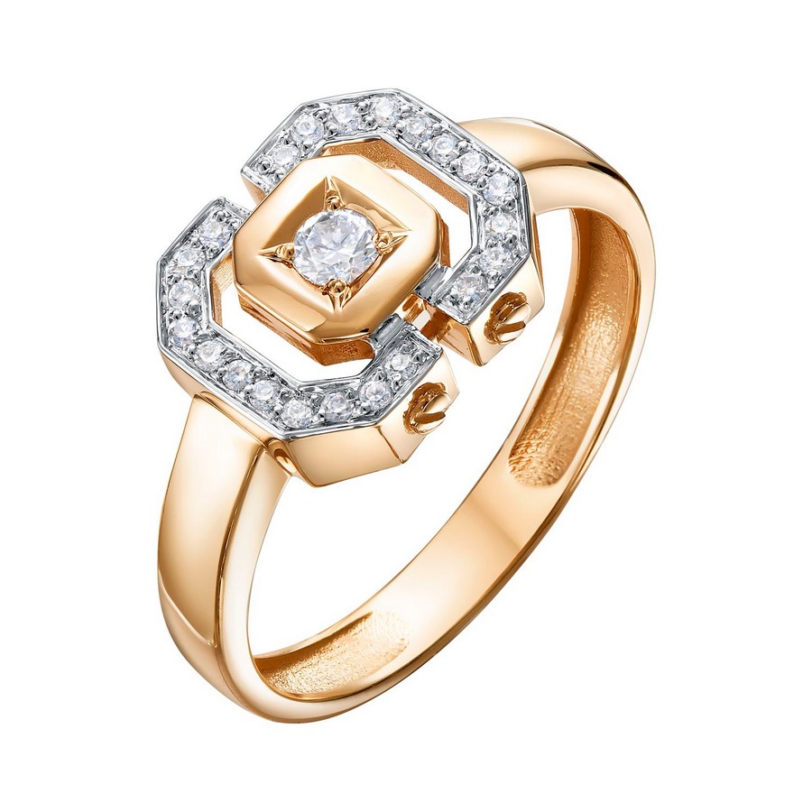 Кольцо, золото, бриллиант, К112-8381